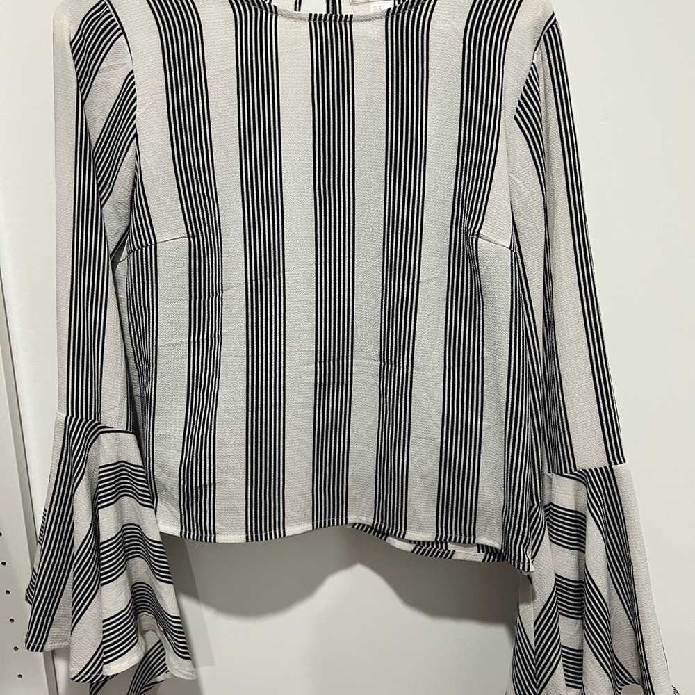 Forever 21 Striped Crop Top Blouse